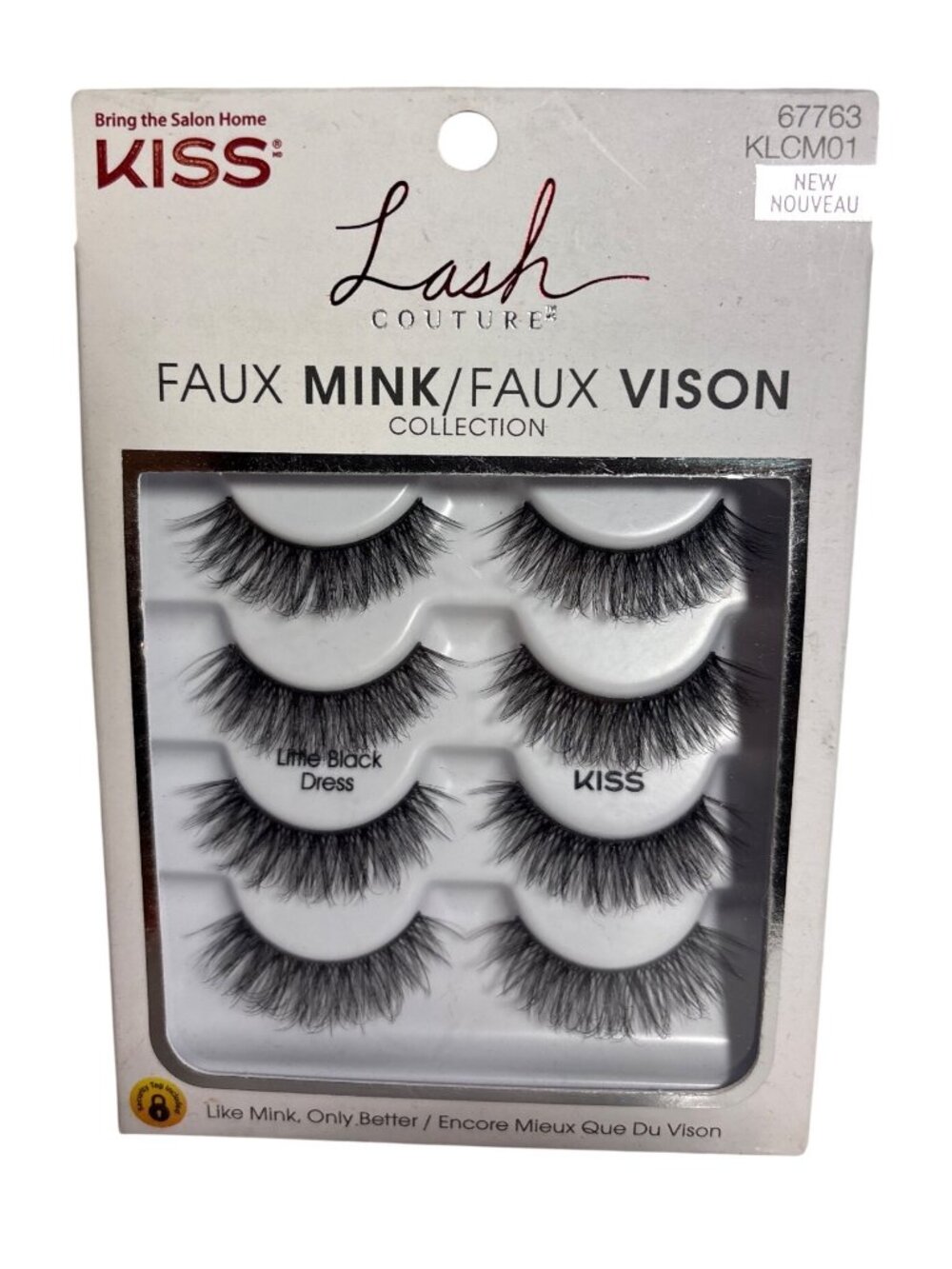 Kiss Lash Couture Faux Mink Lashes Little Blac Dress Reusable Up To 10 Times